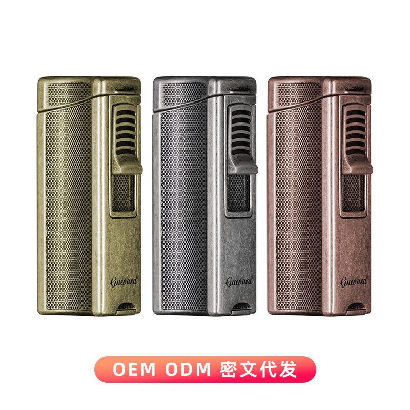 GUEVARA高端雪茄打火机批发 烟托机身复古个性防风高颜值打火机