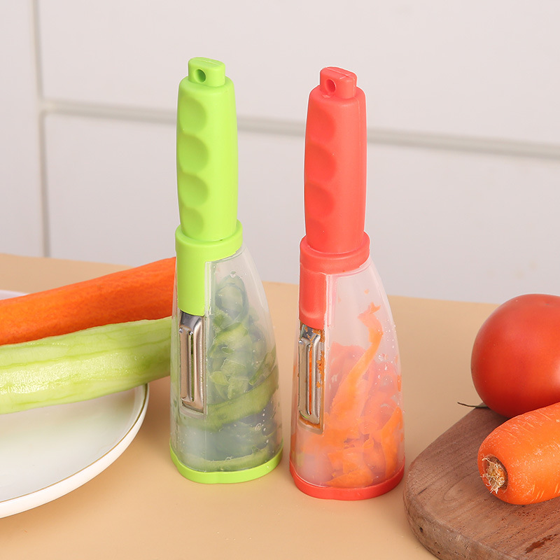 Cream Storage Peel with the fruit peeling knife with a storage box.