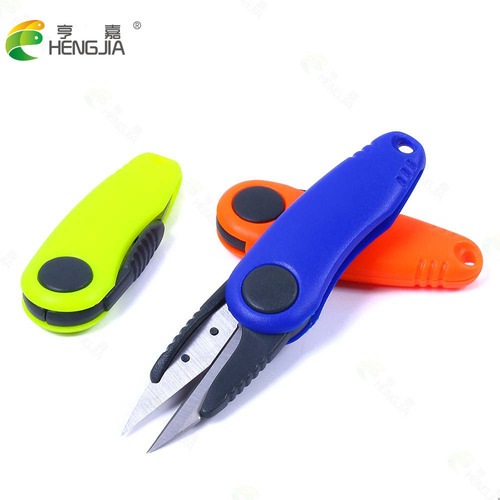 HENG JIA popular folding lure pliers scissors accessories wire cutter mini telescopic wire cutting scissors