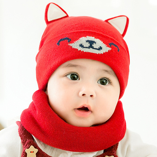 Oferta especial de liquidación otoño niños de dibujos animados sombrero de tela de algodón sombrero infantil saliva toalla gato sombrero triángulo toalla traje 5204