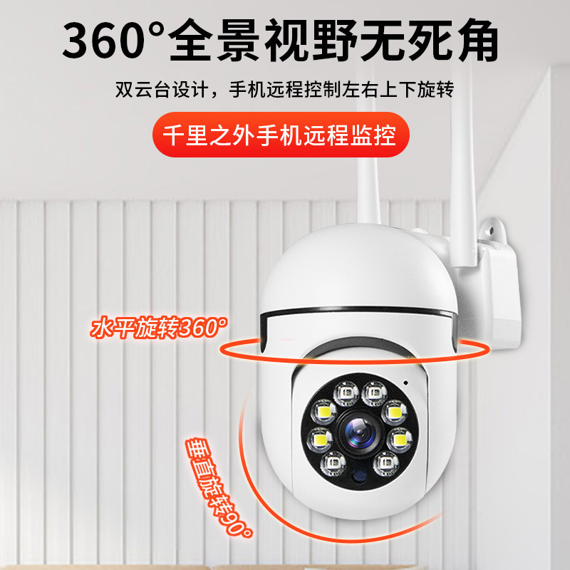 Monitoreo inalámbrico WiFi Minion A7 cámara de visión nocturna a todo color 360 grados panorama monitoreo inteligente doméstico image 3