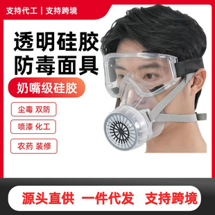 Spray-Painted, Polished, Welded, Chemical-Resistant, Anti-Toxic, Dustproof Mask with High-Efficiency Filtration for Organic Gases, Steam, and Formaldehyde