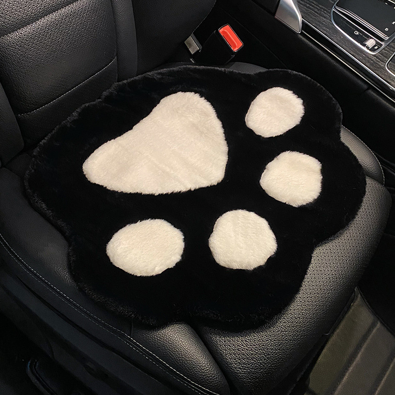 自動車クッション冬のぬいぐるみ女性車内シート加熱四季通用かわいい猫爪車クッション冬|undefined