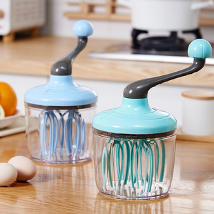 Household baking handmade eggbeater cake cream stirring rod egg white foamer semi-automatic hand egg beater