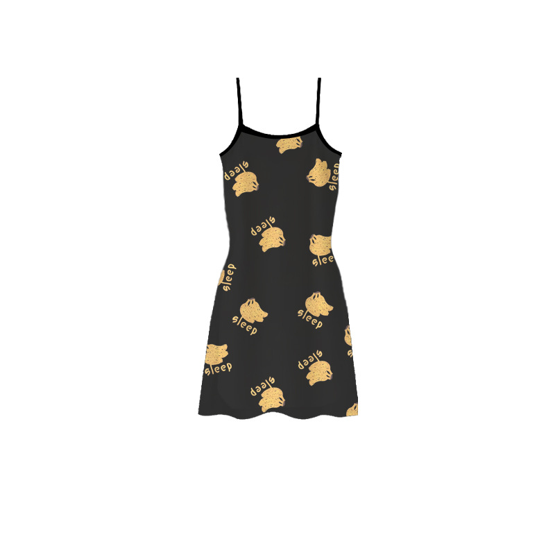 Camisola mujer verano suelto de gran tamaño medio vestido de todo fósforo con ropa interior y exterior falda de base delgada Europa y América