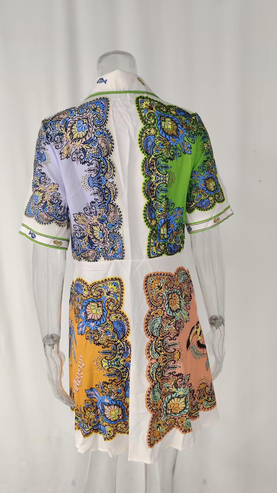 2026 New Spring Women' Clothing European And American Export Printed Fahion Caual Slim Fit Single-Breated Short_ecoleips.com