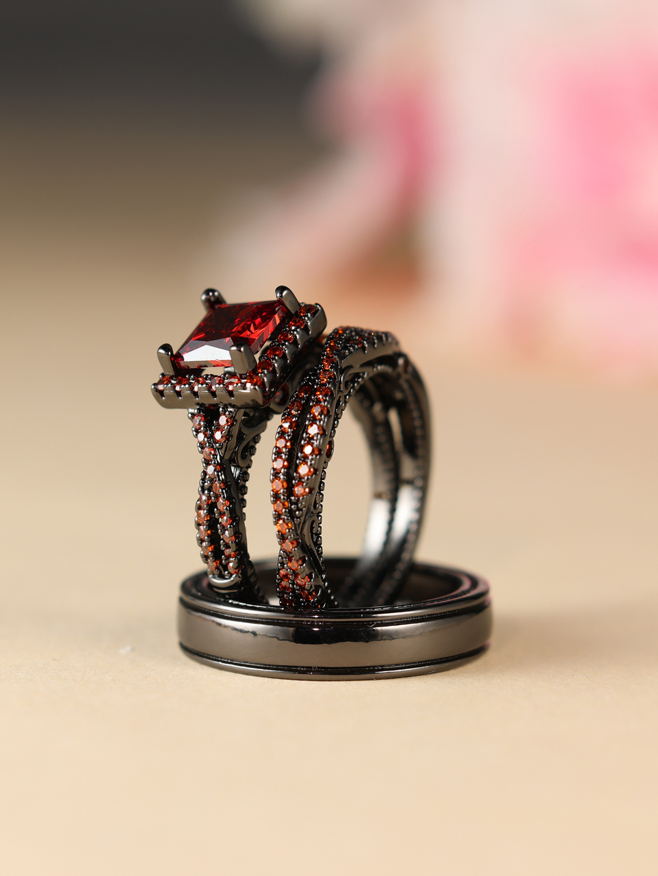 Shine Bright Everyday With Our Stunning Oval CZ Engagement Ring, 925 Sterling Silver Four-prong Setting. Stack With Three-row Cz, Minimalist Matte Geo_voghion.com