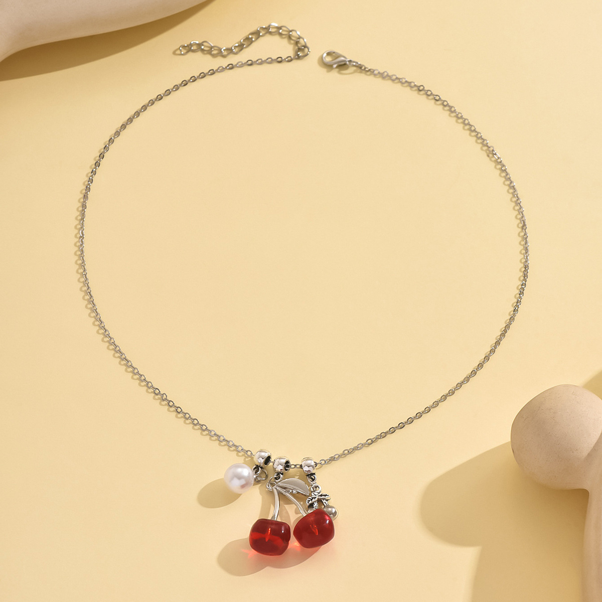 Cherry Elegant Modern Style Alloy Zinc Alloy Pendant Necklace Wholesale display picture 3