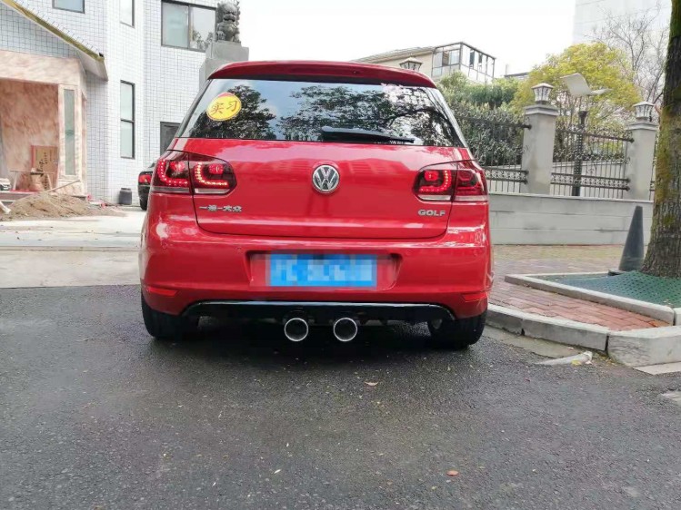 Golf 6 Modified GTI Rear Lip Rear Deflector Exhaust Pipe Tail Section Rear Section Rear Bumper Rear Surrounding Spoiler