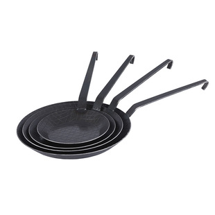 New Style Steak Frying Pan Outdoor Camping Barbecue Plate Pure Iron Baking Plate Western Style Long Handle Pan Uncoated Iron Pan