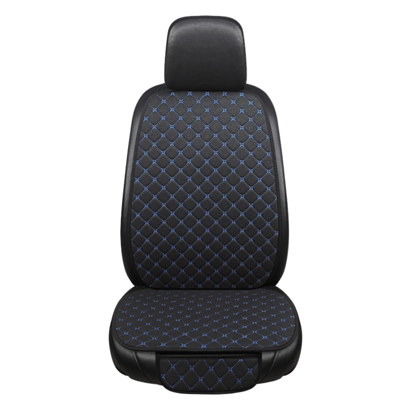 23 car seat cushion four seasons universal non-slip leaflet + backrest three-piece set five-seat cotton and linen universal seat cushion generation