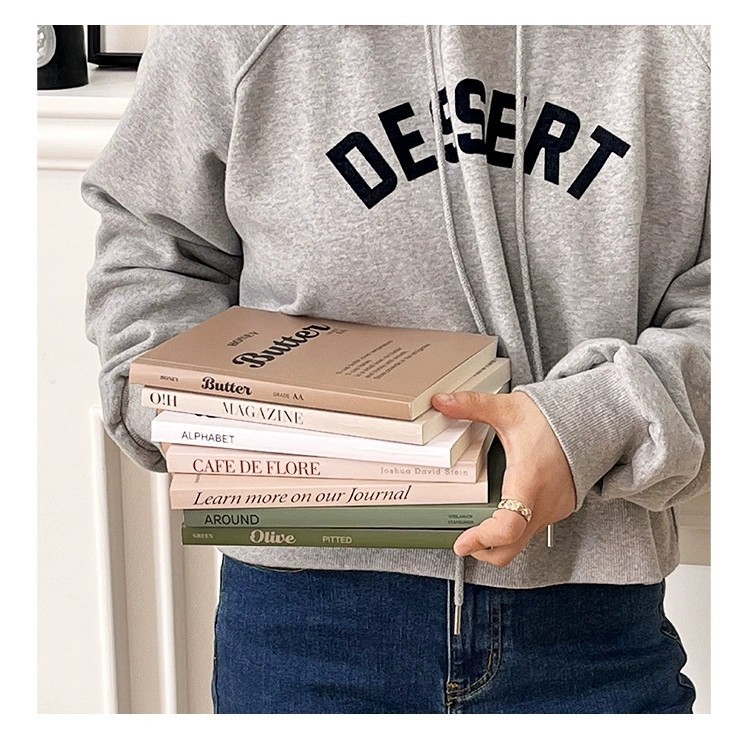 Ins Inglés páginas interiores revistas de moda libros libros verdaderos modelo de libro decoración de la habitación hogar paquete suave adornos de escritorio props de disparo