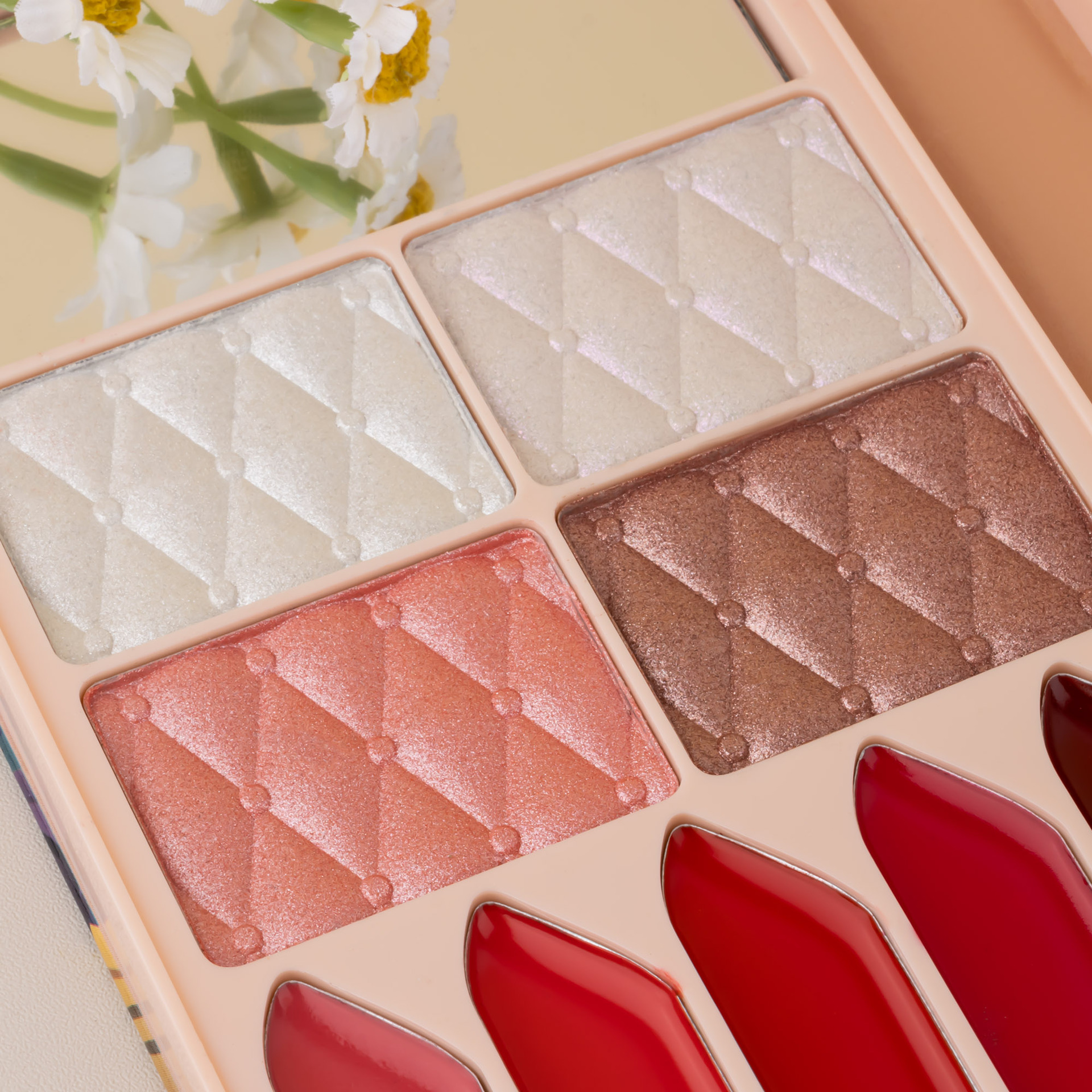 Cross-border bestseller multi-functional all-in-one makeup palette, matte pearlescent eyeshadow, lipstick, blush, contour and highlight all-in-one beauty makeup undefined