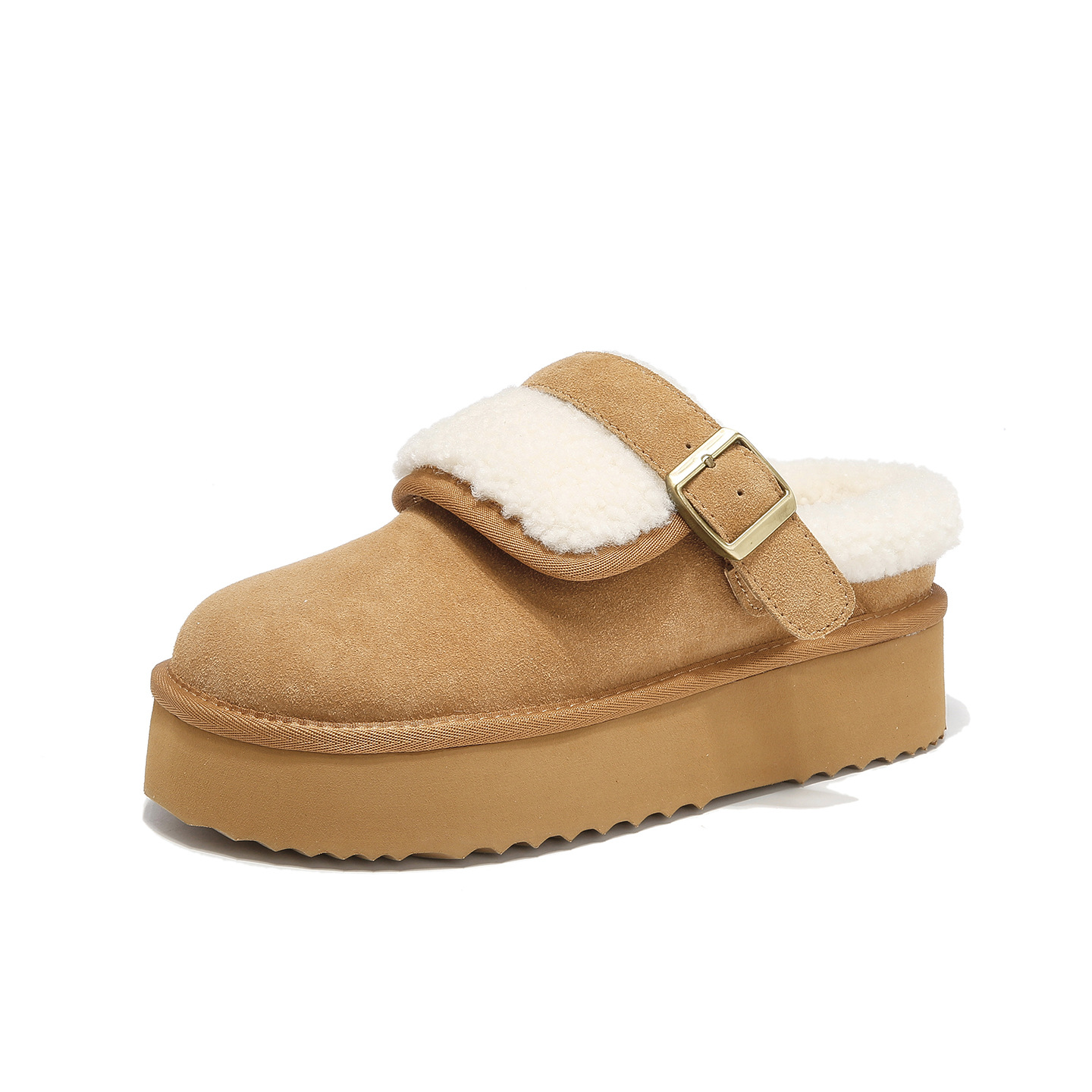 Augu Lion Dengjia Boccan zapatos de terciopelo mujeres 2025 nuevas botas de nieve de invierno gruesas con un pedazo de zapatillas de algodón grueso