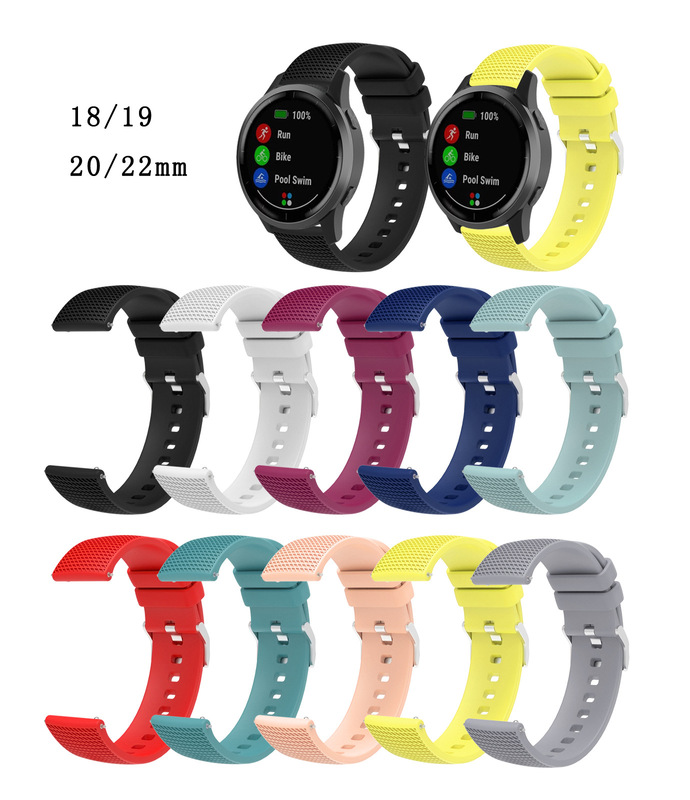 Applicable to Jiaming vivoactive4/Huami GTS Checkered Silicone Strap Huawei gt3 18/20/22m