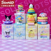 Серия Sanrio Garden, блайнд-бокс, нефритовая собачка, Kulomi Melody, настольные украшения, милая ручная куколка для девочек