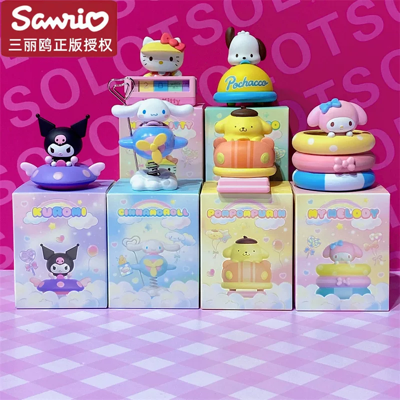 Серия Sanrio Garden, блайнд-бокс, нефритовая собачка, Kulomi Melody, настольные украшения, милая ручная куколка для девочек