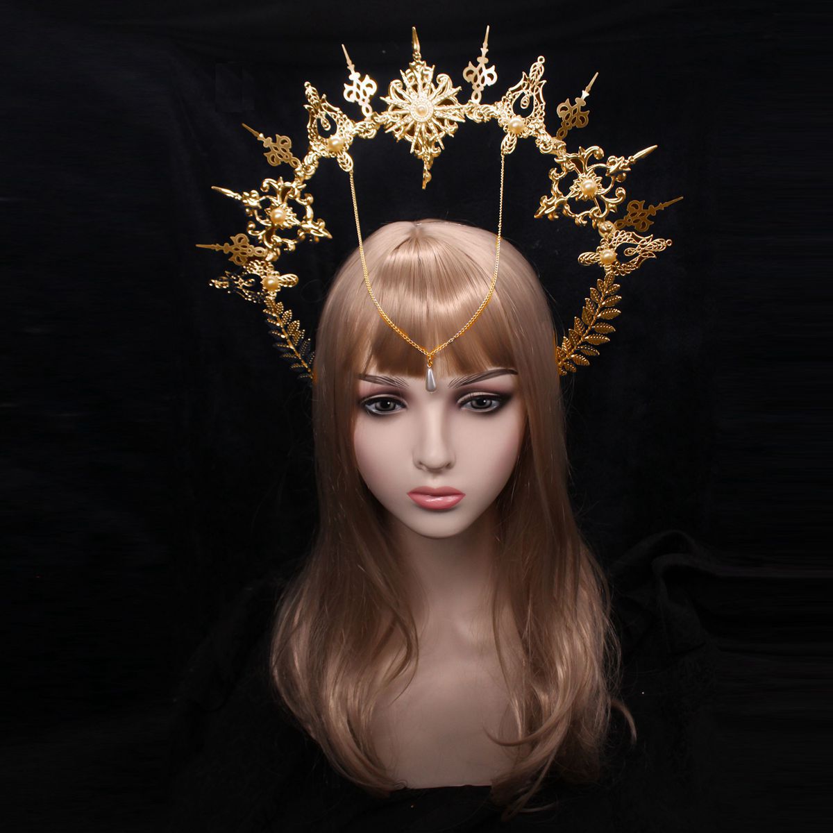 Accesorios de corona de sol hechos a mano de lolita, paquete de material diy, corona de lolita, accesorios de halo de pasarela de cumpleaños de Navidad