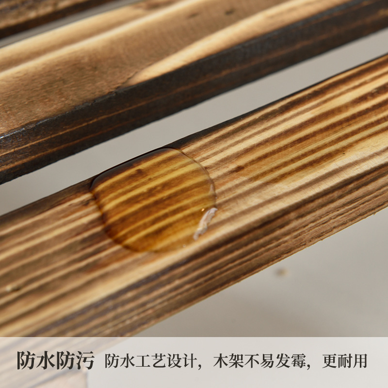 正方形の厚い実木の移動可能な植木鉢のトレーの台座のベランダの室外の露天の日焼け止めの棚はユニバーサルホイールを持っています。|undefined