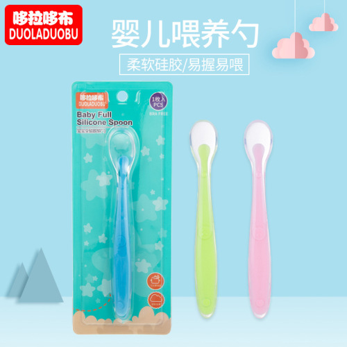 Dorado cloth full silicone baby soft spoon baby silicone spoon feeding spoon soft spoon silicone spoon 6061