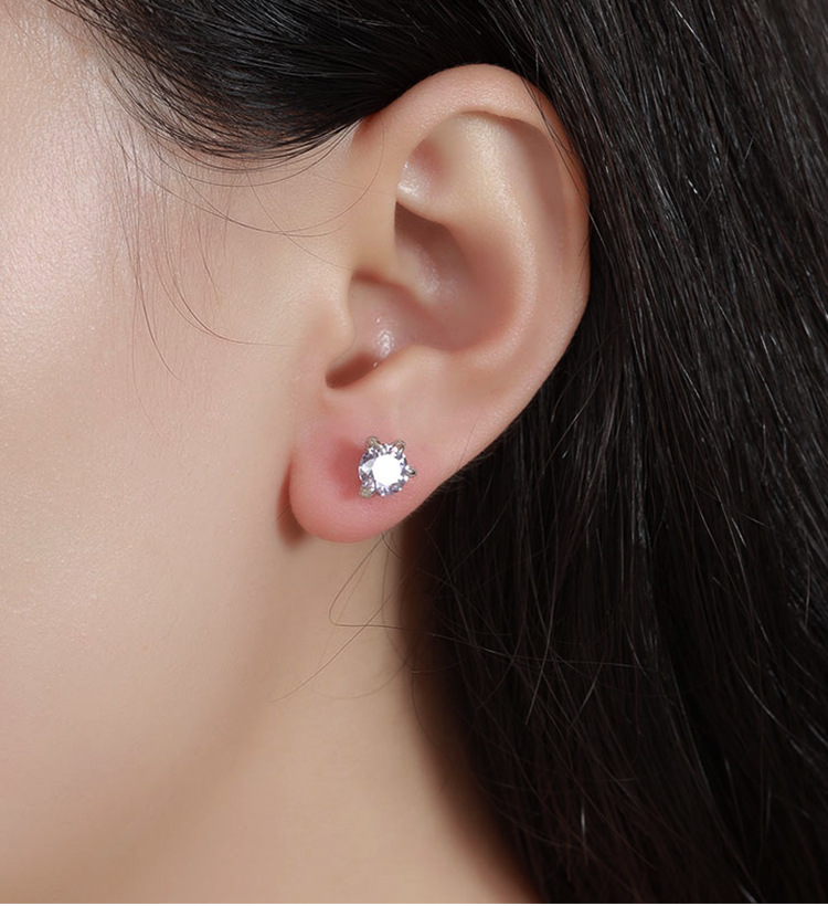 1g Weight 925 Sterling Silver Ear Needle Material Moissanite Inlay Material Ear Studs Classification 1 Pair Quantity Daily, Street Occasion 925 Sterling Silver Material Geometric Pattern All Seasons Season Unisex Gender Simple Style Style 1 Pair 925 Sterling Silver Moissanite Moissanite Earrings Geometric Ear Studs 11