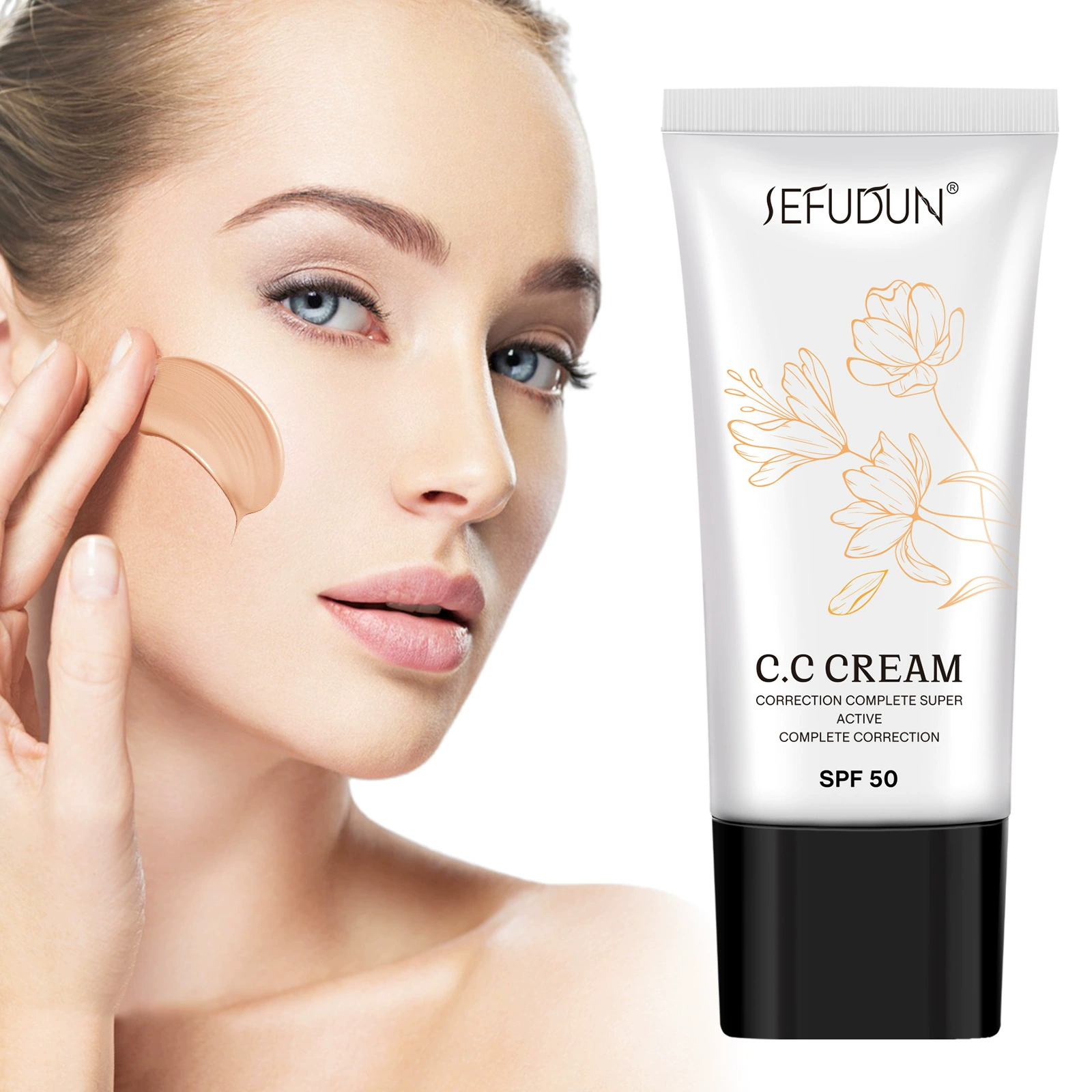 Moisturizing Brightening Makeup Primer, Light Thin CC Cream, SPF50, 30 ml