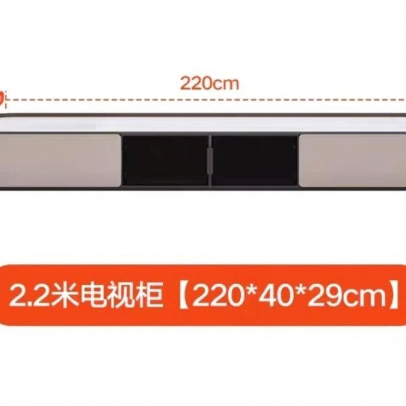 意式轻奢马鞍皮岩板圆形茶几电视柜小户型客厅大小圆实木茶几组合|undefined