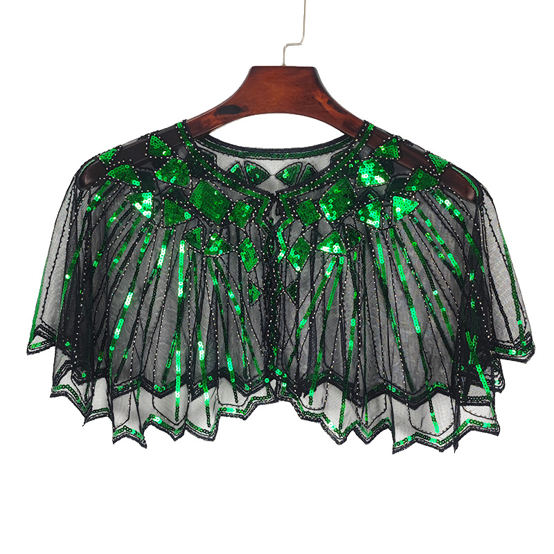 Damen Schultertuch Mit Pailletten Aus Mesh Für Den Sommer_voghion.com