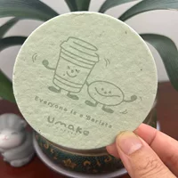 Семенное бумажное круглое значок ручной работы, экологически чистая брошь с возможностью проращивания и посадки, низкоуглеродистая креативная бумага.