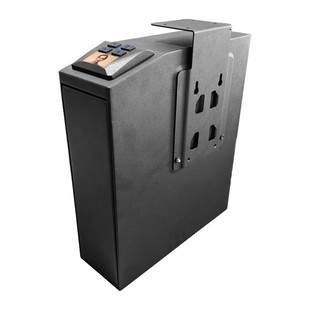 T3 Face Market Driver Style Pistol Box Gun Box Blue Light Silent Fingerprint Password Key Suitable for Bedside Table Wardrobe