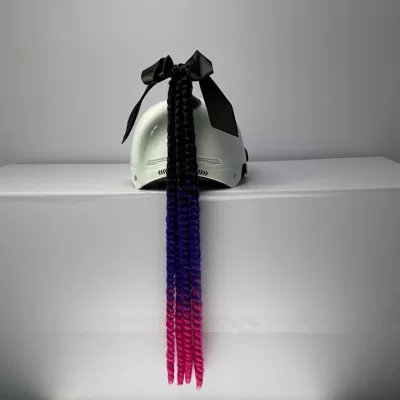 Motorcycle Motorcycle Full Helmet Decorative – Motosiklet dəbilqələri - black-purple-and-rose-color-matching