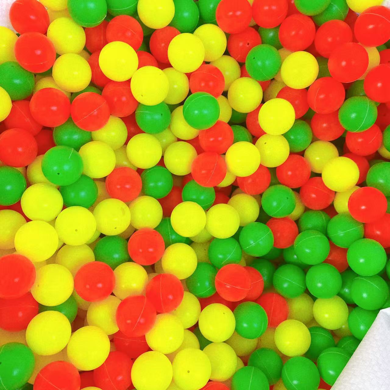 Juguetes para niños bola hueca 2cm bola bola accesorios de baloncesto plástico color rojo, amarillo, verde bola flotante