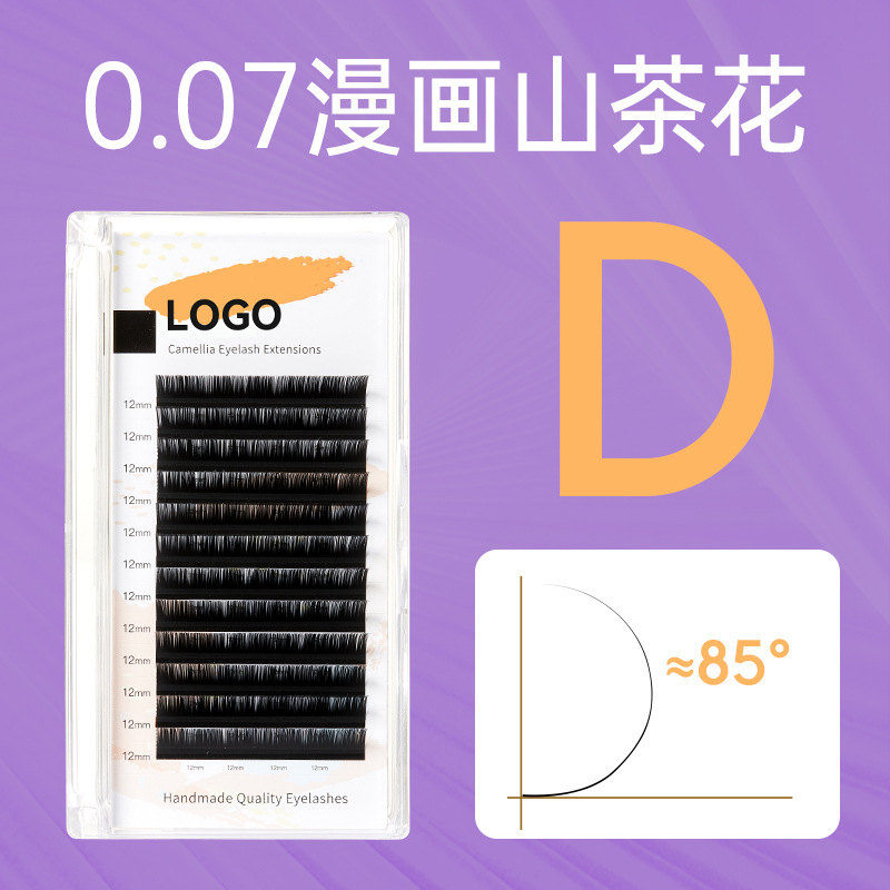 Fabricante de Qingdao personalizado tipo LC Fox injerto de pestañas tienda de belleza de estilo nacional con pegamento cómic camellia pestañas falsas no dispersas raíces