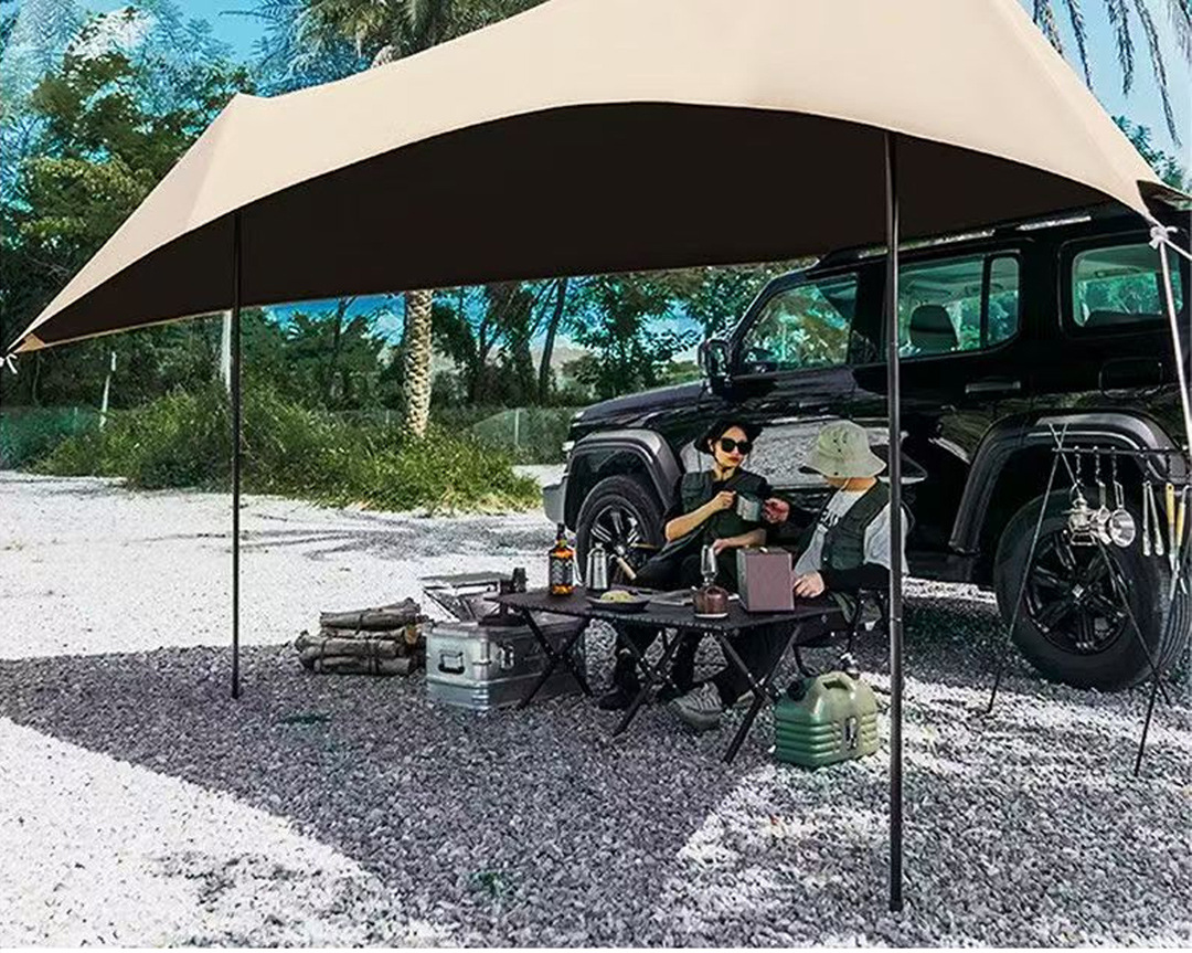 Factory-made car side canopy, car side and rear tent, car roof sunshade with suction cups, specialized for off-road self-driving tours