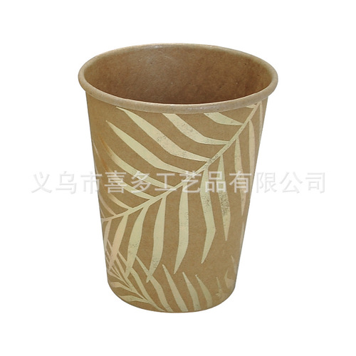 ins hot stamping palm leaf eco-friendly kraft paper tableware set adult party decoration printed paper plate paper cup tissue