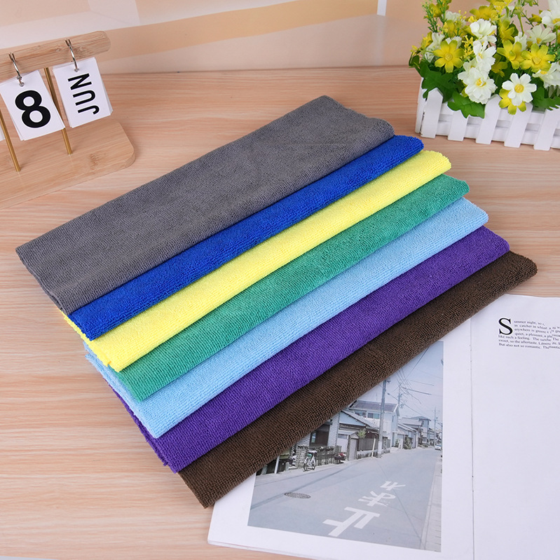 Tejido de urdimbre toallas cuadradas de microfibra ultrasonida sin bordes diseño de automóviles belleza limpieza doméstica no pierde cabello comercio exterior exclusivo