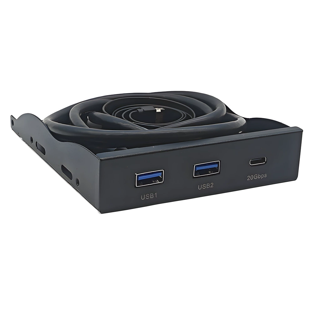 [USB3.2 GEN2 TYPE-C панель для 3,5" отсека гибкого привода 19PIN -> разъем A TYPE-E -> C, 20Gbps]