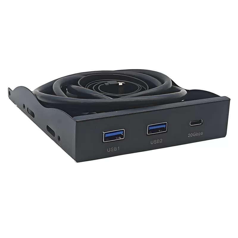 [USB3.2 GEN2 TYPE-C панель для 3,5" отсека гибкого привода 19PIN -> разъем A TYPE-E -> C, 20Gbps]