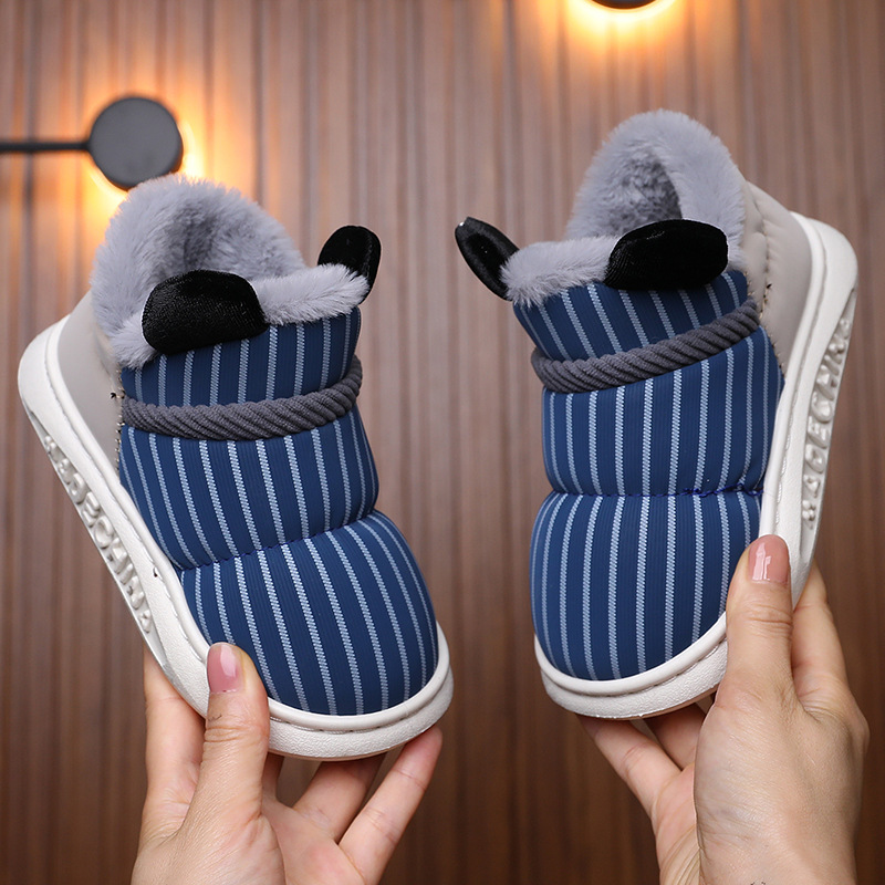 Girls' Shoes 2025 Winter New Kidsren's Snow Boots Fleece-Lined and Thickeneded Northeastern Cotton Boots Boys' Short Boots and Cotton Shoes