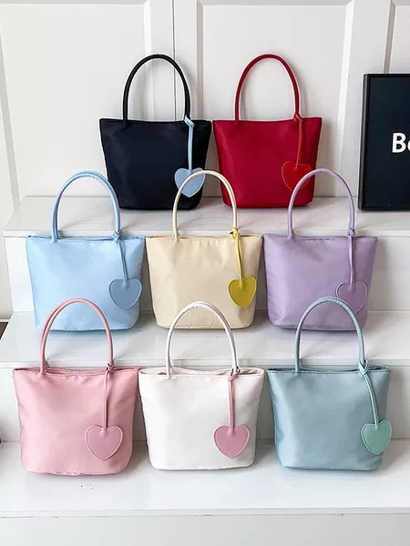 Full Moon Gift Dopamine Small Square Handbag Gift Bag Women's Handbag Double-Handle Bag Casual Versatile Nylon Bag