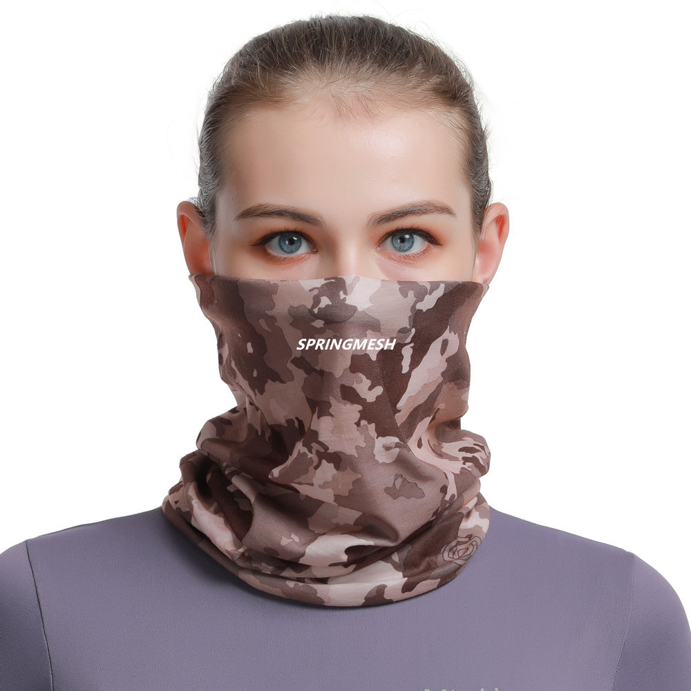 Camouflage dust-proof face mask, essential anti-smog mask and face towel for outdoor cycling, camouflage civilian neck scarf and hood
