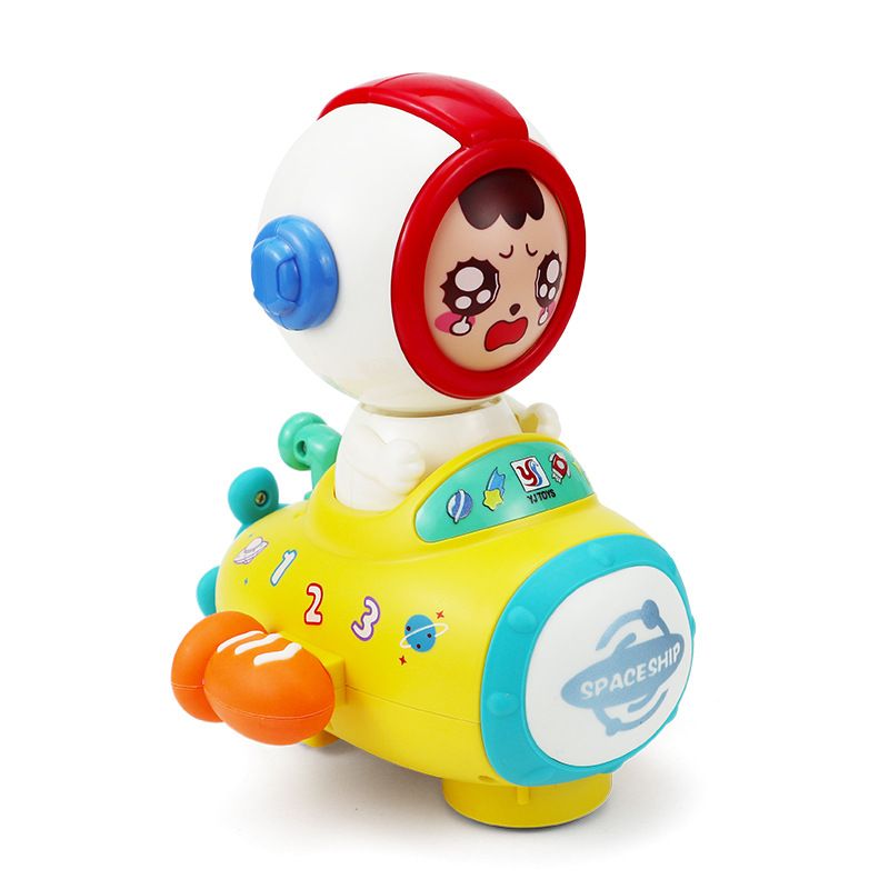 Juguetes eléctricos que cambian la cara automáticamente para niños transfronterizos, iluminación, música, caminatas universales, puestos de autos de juguete para astronautas al por mayor