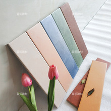 复古75*300橄榄绿渐变长条全瓷瓷砖餐厅卫生间阳台厨房商用墙地砖