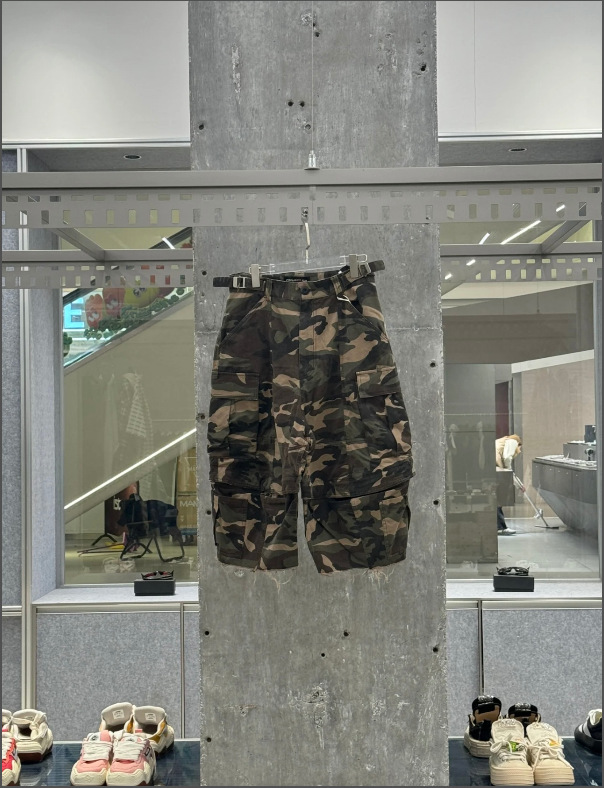 Men's Camouflage Cargo Shorts Loose Fit Deconstructed Streetwear_voghion.com