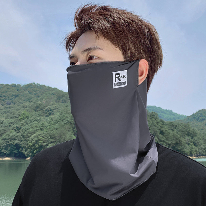 Ice Silk Sun Protection Mask for Men, Summer Outdoor Cycling Neck Protector, Anti-Uv Fishing Breathable Mask Wholesale