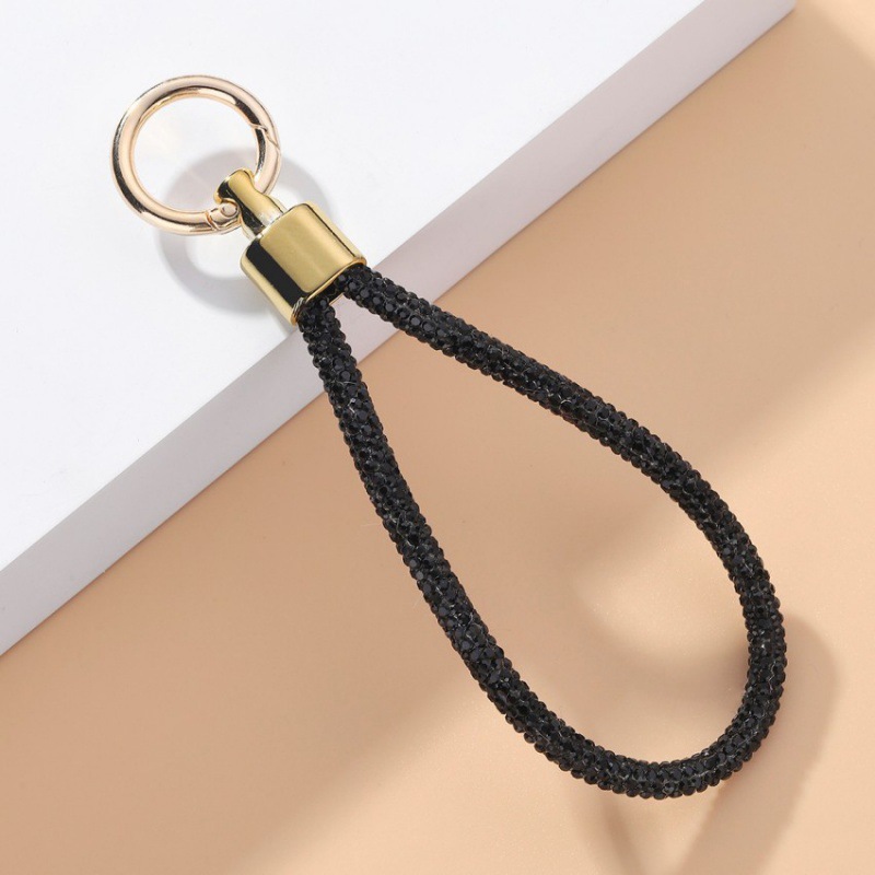 Japanese And Korean High-End Rhinestone Car Keychain Ins Diamond-Studded Rope Bag Pendant Creative Gift Women's Backpack_voghion.com