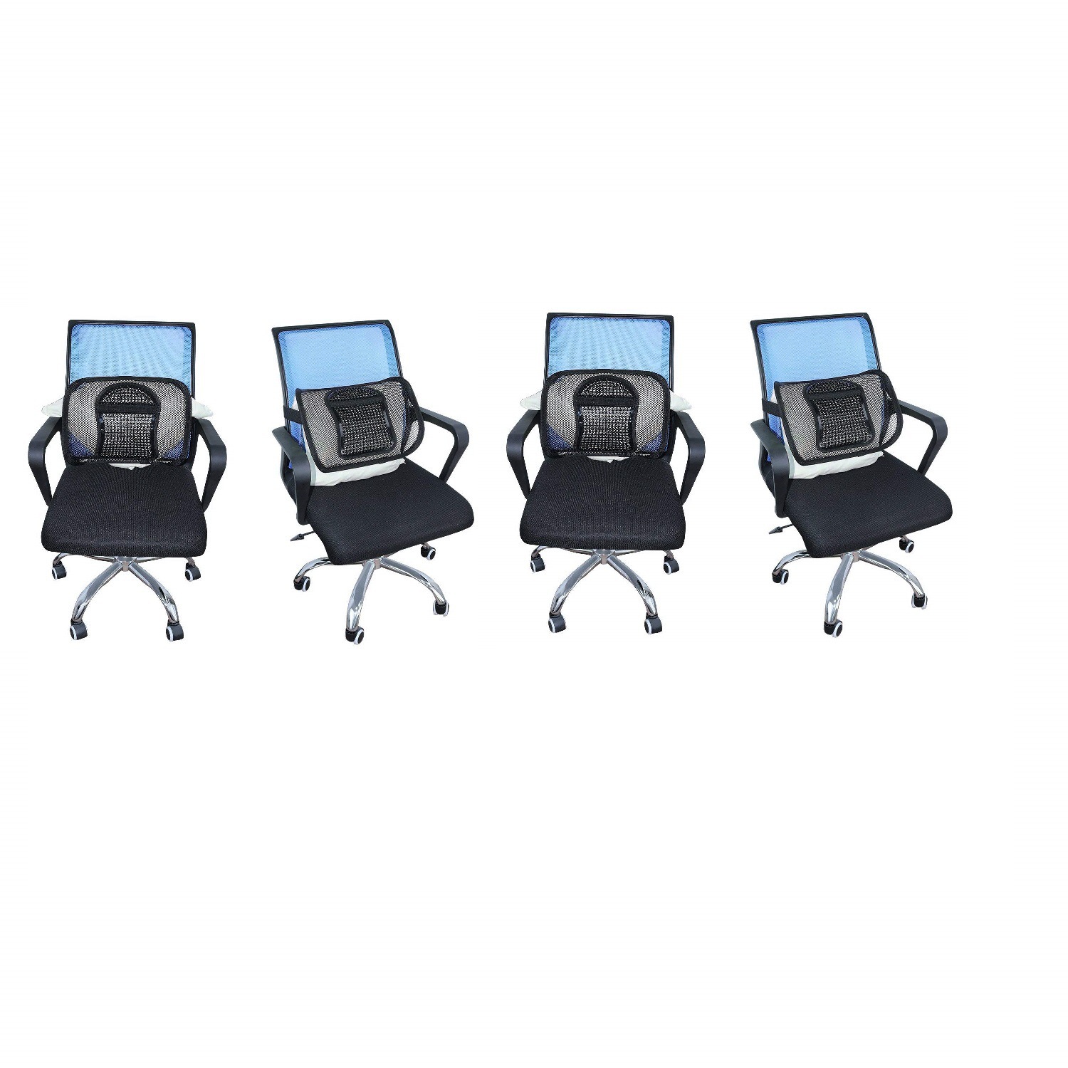 Four Seasons Universal Car Lumbar Support Breathable Waist Support Office Seat Massage Leather Nail Cushion Car Back Support
