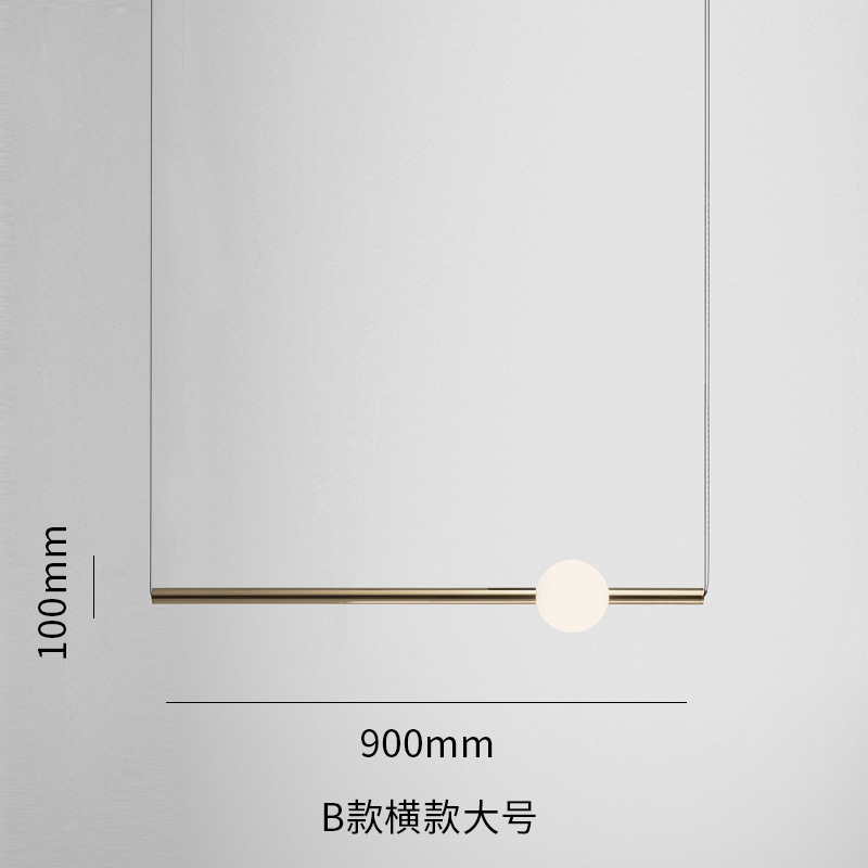 Casa de lámpara de cama combinada luminosa simple dormitorio comedor esfera de luz diseñador de casa modelo moderna