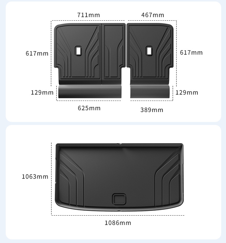Suitable for 24-26 Models of Ideal Mega Cars, Eco-Friendly Tpe Car Mats, Special Car-Specific Mats, Trunk Mats