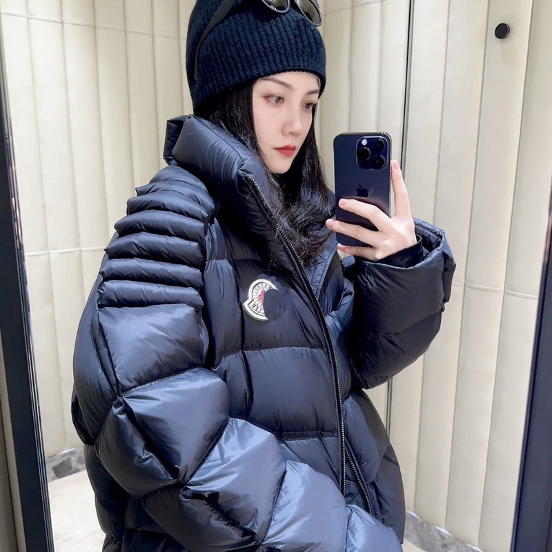 Correct Version m Mengjia 25Ss Autumn and Winter New Men's and Women's 3D Quilted Zipper down Jacket Warm and Lightweight Jacket